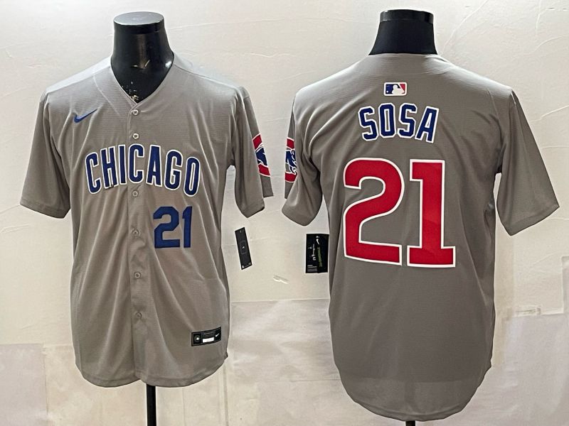 Men 2026 Chicago Cubs #21 Sosa Grey Game Nike MLB Jersey style 003